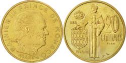 World Coins - Coin, Monaco, 20 Centimes, 1962, , Cupro-Aluminium, KM:E46, Gadoury:147