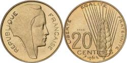 World Coins - France, 20 Centimes, Concours de Coeffin, 1961, Paris, Pattern, Copper-nickel
