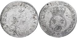 World Coins - France, Louis XV, Ecu Vertugadin, 1716, Rouen, Silver, , Gadoury:317