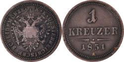World Coins - Coin, Austria, Franz Joseph I, Kreuzer, 1851, Vienna, , Copper, KM:2185