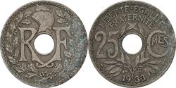 World Coins - France, 25 Centimes, Lindauer, 1933, Copper-nickel, , Gadoury:380