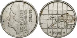 World Coins - Netherlands, Beatrix, 25 Cents, 1992, Nickel, , KM:204