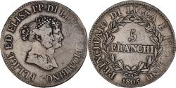 World Coins - Coin, ITALIAN STATES, LUCCA, Felix and Elisa, 5 Franchi, 1805, Firenze