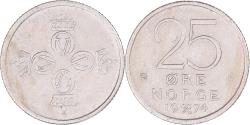 World Coins - Coin, Norway, 25 Öre, 1974
