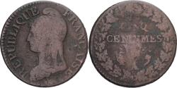 World Coins - Coin, France, Dupré, 5 Centimes, AN 5, Paris, , Copper, Gadoury:126