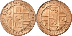 World Coins - Bhutan, Jigme Singye Wangchuck, 5 Chetrums, 1979, Llantrisant, Bronze,