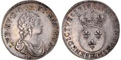 World Coins - Coin, France, Louis XV, 1/4 Ecu Vertugadin, 1718/7/6, Besançon,