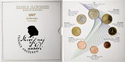 World Coins - Slovenia, 1 Cent to 2 Euro, BU, 2007, Rome,