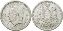 World Coins - Coin, Monaco, Louis II, 2 Francs, Undated (1943), , Aluminum, KM:121