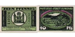 World Coins - Banknote, Germany, ilmenau, 10 Pfennig, paysage, 1921 UNC(63) Mehl:643.1a