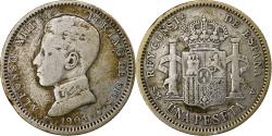 World Coins - Spain, Alfonso XIII, Peseta, 1904, Madrid, Silver, , KM:721
