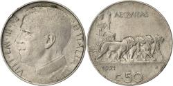 World Coins - Italy, Vittorio Emanuele III, 50 Centesimi, 1921, Rome, Nickel,