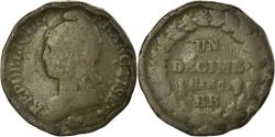 World Coins - Coin, France, Dupré, Decime, AN 7/5, Strasbourg, , Bronze, KM:644.4
