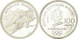 World Coins - Coin, France, Alpine skiing, 100 Francs, 1989, BE, , Silver, KM:971