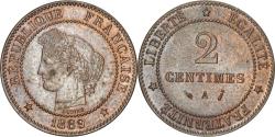 World Coins - Coin, France, Cérès, 2 Centimes, 1889, Paris, , Bronze, KM:827.1