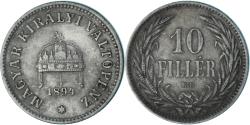 World Coins - Coin, Hungary, 10 Filler, 1894