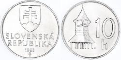 World Coins - Coin, Slovakia, 10 Halierov, 1993, , Aluminum, KM:17