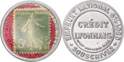 World Coins - Coin, France, Crédit Lyonnais, 5 Centimes, 1920, Paris, Timbre-Monnaie