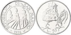 World Coins - Coin, San Marino, 50 Lire, 1974, Rome, FDC, , Steel, KM:35