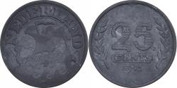 World Coins - Netherlands, Wilhelmina I, 25 Cents, 1942, Zinc, , KM:174