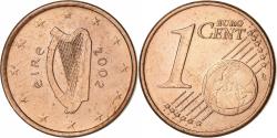 World Coins - Ireland, Euro Cent, 2002, Dublin, Copper Plated Steel,