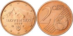 World Coins - Slovakia, 2 Centimes, 2009, Kremnica, Copper Plated Steel,
