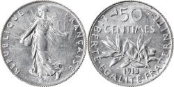 World Coins - Coin, France, Semeuse, 50 Centimes, 1913, Paris, , Silver, KM:854