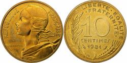 World Coins - France, 10 Centimes, Marianne, 1981, Paris, Aluminum-Bronze,