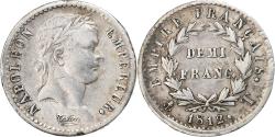 World Coins - France, 1/2 Franc, Napoléon I, 1812, Nantes, Silver, , Gadoury:399