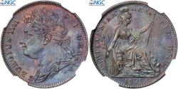 World Coins - Great Britain, George IV, Farthing, 1821, London, Copper, NGC, , KM:677