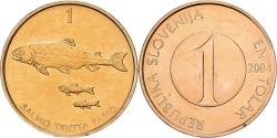World Coins - Slovenia, Tolar, 2004, Nickel-brass, , KM:4