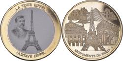 World Coins - France, Medal, Monuments de Paris, La Tour Eiffel, , Copper-Nickel Gilt