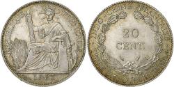 World Coins - French Indo-China, 20 Cents, 1937, Paris, Silver, , Lecompte:236