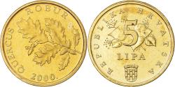 World Coins - Coin, Croatia, 5 Lipa, 2000, , Brass plated steel, KM:15