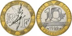 World Coins - France, 10 Francs, Génie, 1999, Paris, BU, Aluminum-Bronze,