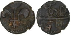 World Coins - French India, Louis XV, Doudou, n.d. (1715-1774), Pondicherry, Bronze,