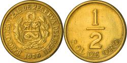 World Coins - Coin, Peru, 1/2 Sol, 1976, Lima, , Brass, KM:265