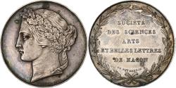 World Coins - France, Token, Société des Sciences, Art et Belles-Lettres, Macon, 1849