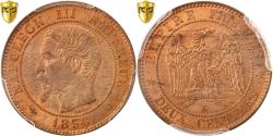 World Coins - France, Napoleon III, 2 Centimes, 1856, Bordeaux, Bronze, PCGS,