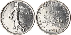 World Coins - Coin, France, Semeuse, Franc, 1981, Paris, , Nickel, KM:925.1