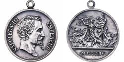 World Coins - France, Medal, Napoléon III, Bataille de l'Alma, 1854, Silvered Brass