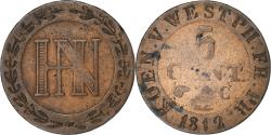 World Coins - German States, WESTPHALIA, Jerome, 5 Centimes, 1812, Cassel, Copper,