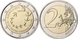World Coins - Slovenia, 2 Euro, 10e anniversaire de l'euro, 2017, Kremnica, Bi-Metallic