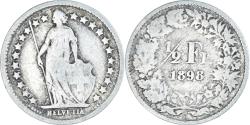 World Coins - Coin, Switzerland, 1/2 Franc, 1898, Bern, , Silver, KM:23
