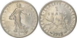World Coins - Coin, France, Semeuse, Franc, 1912, Paris, , Silver, KM:844.1