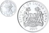 World Coins - Sierra Leone, 10 Dollars, Mickael Jackson, 2009, Proof, Silver,