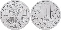 World Coins - Austria, 10 Groschen, 2000, Vienna, Aluminum, , KM:2878
