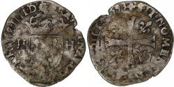 World Coins - France, Henri IV, Douzain aux deux H, 1593, Billon, , Gadoury:552