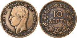 World Coins - Greece, George I, 10 Lepta, 1882, Paris, Copper, , KM:55