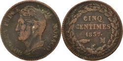World Coins - Coin, Monaco, Honore V, 5 Centimes, Cinq, 1837, Monaco, , Copper